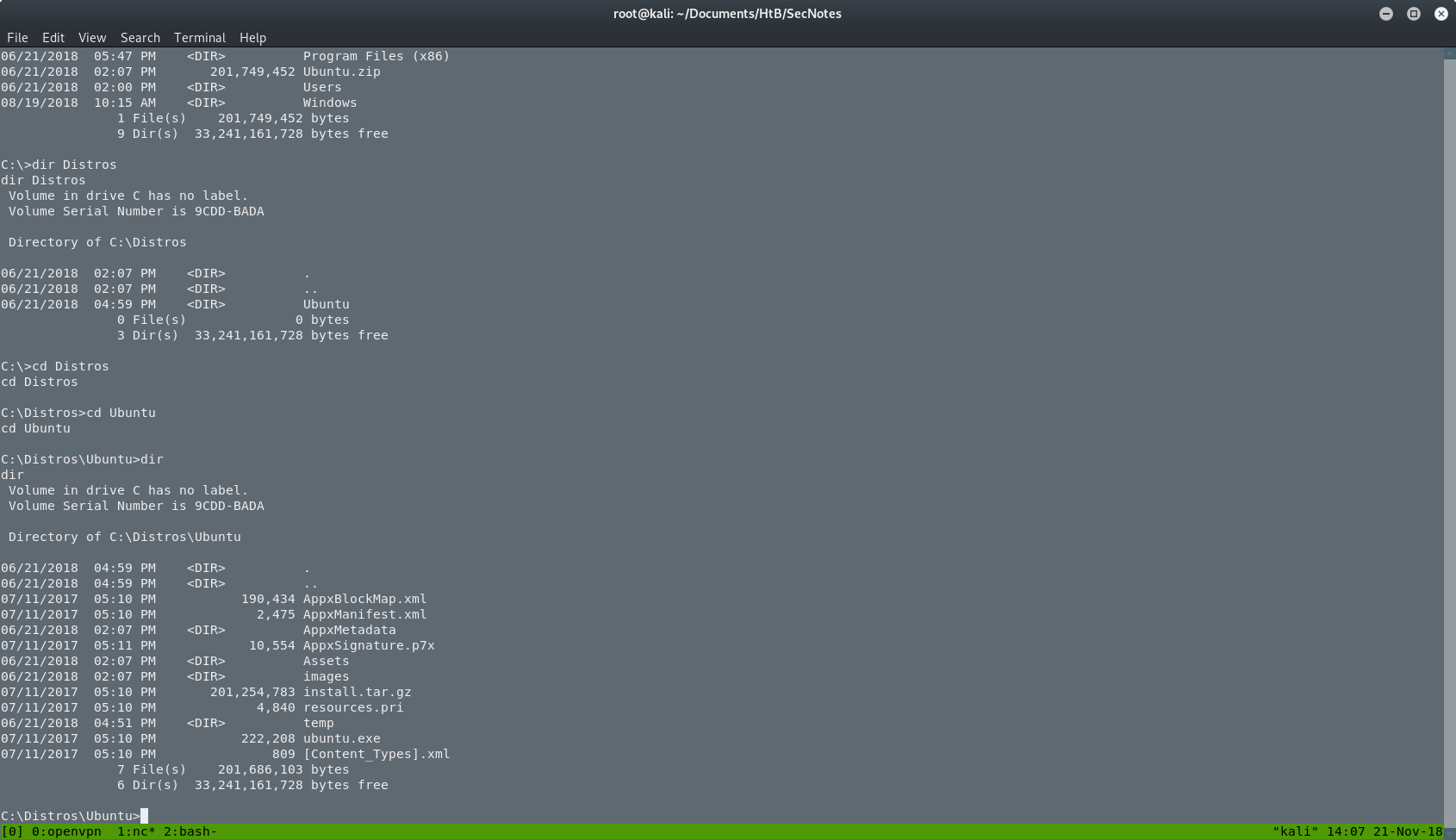 ubuntu.exe inside Distros